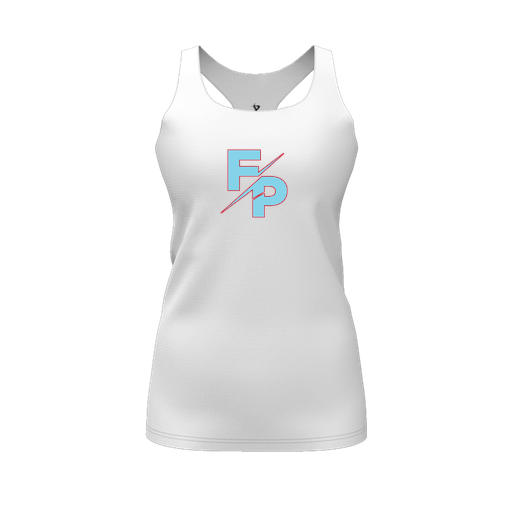 [FT0TRBWH-FYS-LOGO1] Decker Racerback Tank Top (Female Youth S, White, Logo 1)