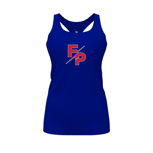 [FT0TRBRY-FYS-LOGO2] Decker Racerback Tank Top (Female Youth S, Royal, Logo 2)