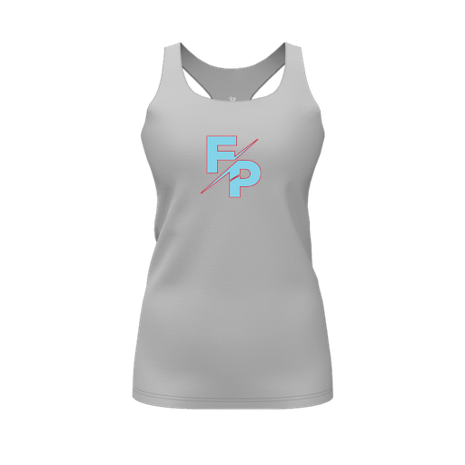[FT0TRBGY-FYS-LOGO1] Decker Racerback Tank Top (Female Youth S, Gray, Logo 1)