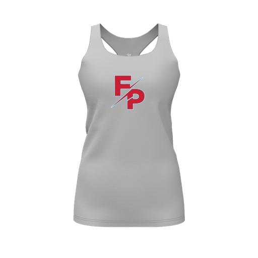 [FT0TRBGY-FYS-LOGO2] Decker Racerback Tank Top (Female Youth S, Gray, Logo 2)
