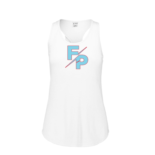 [FT0TUBWH-FAS-LOGO1] Ladies Tri Blend Tank Top (Female Adult S, White, Logo 1)
