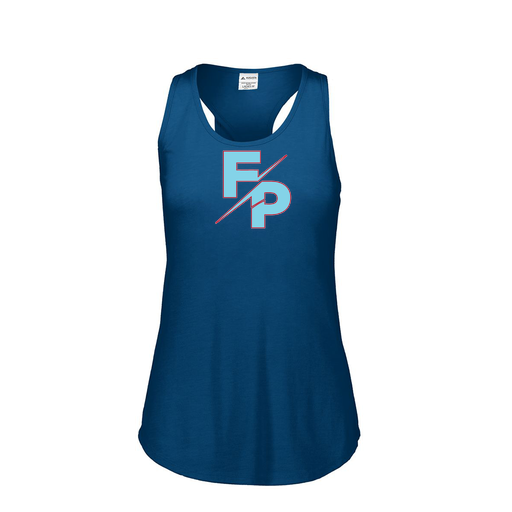 [FT0TUBNV-FAS-LOGO1] Ladies Tri Blend Tank Top (Female Adult S, Navy, Logo 1)