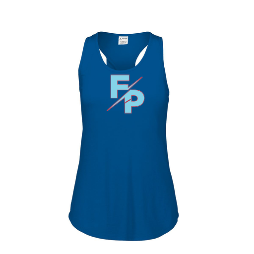 [FT0TUBRY-FAS-LOGO1] Ladies Tri Blend Tank Top (Female Adult S, Royal, Logo 1)