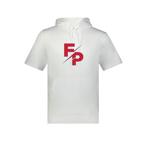 [6871.005.S-LOGO2] Men's Dri Fit Short Sleeve Hoodie (Adult S, White, Logo 2)