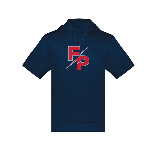 [6871.065.S-LOGO2] Men's Dri Fit Short Sleeve Hoodie (Adult S, Navy, Logo 2)