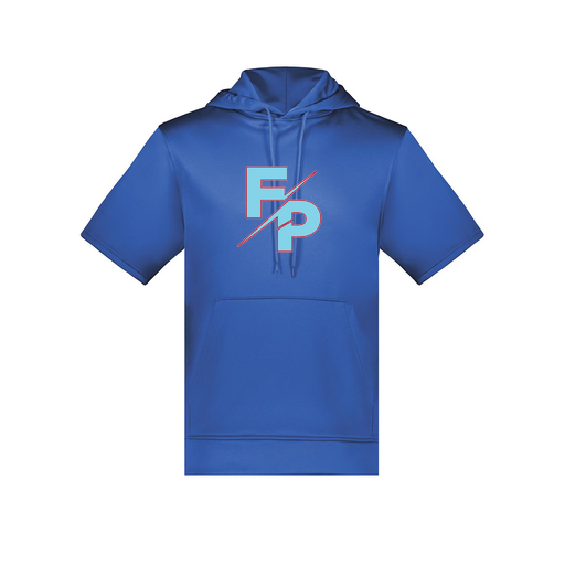 [6871.060.S-LOGO1] Men's Dri Fit Short Sleeve Hoodie (Adult S, Royal, Logo 1)