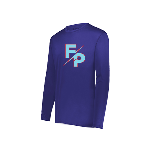 [222822.747.XS-LOGO1] Men's LS Smooth Sport Shirt (Adult XS, Purple, Logo 1)