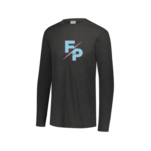 [FTLCUBBK-AXS-LOGO1] Decker Men's Tri-Blend T-Shirt - Long Sleeve (Adult XS, Black, Logo 1)