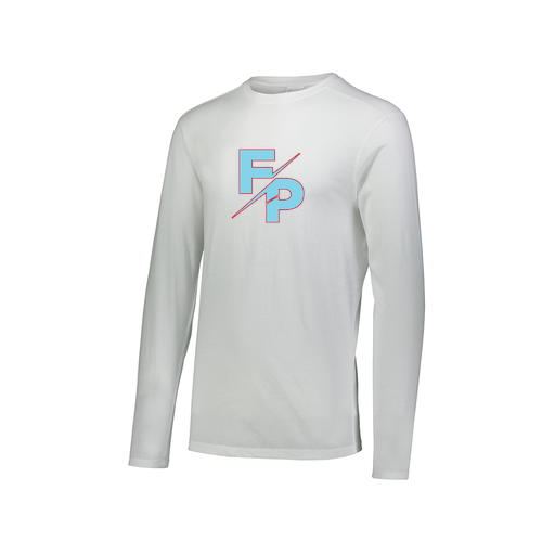 [FTLCUBWH-AXS-LOGO1] Decker Men's Tri-Blend T-Shirt - Long Sleeve (Adult XS, White, Logo 1)