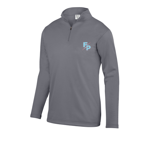 [FOLQFFGY-AS-LOGO1] Decker Men's FlexFleece 1/4 Zip (Adult S, Gray, Logo 1)
